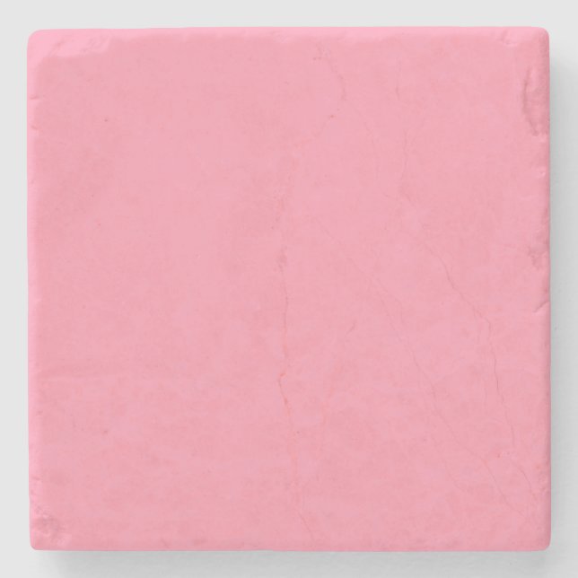 Baker-Miller Pink Solid Colour Stone Coaster (Front)
