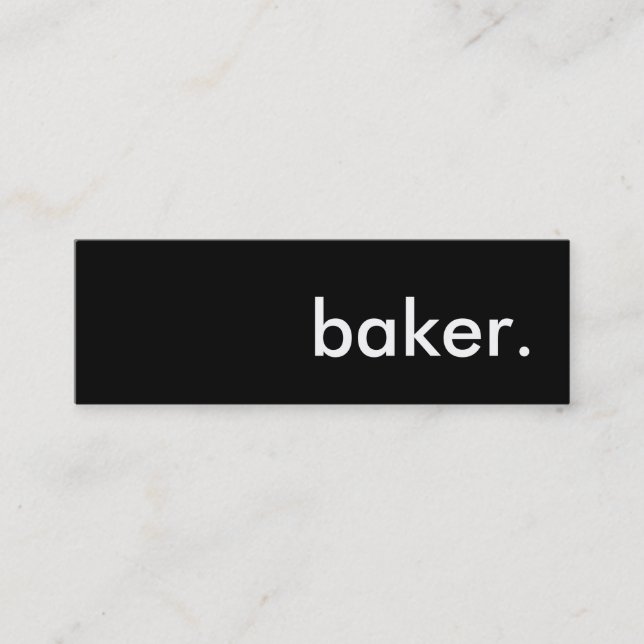 baker. mini business card (Front)