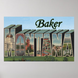 Baker, MontanaLarge Letter ScenesBaker, MT Poster