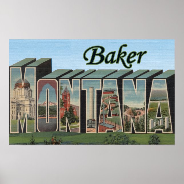 Baker, MontanaLarge Letter ScenesBaker, MT Poster (Front)