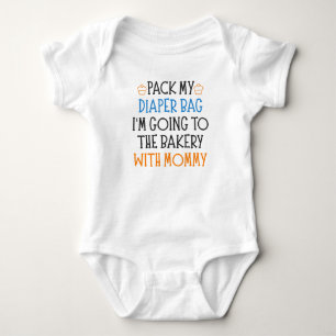 Baker Mum Funny Baking Baby Saying Bodysuit