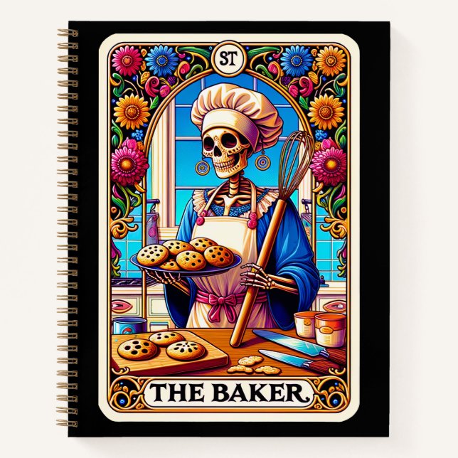 Baker Mum Recipe Black Notebook (Front)