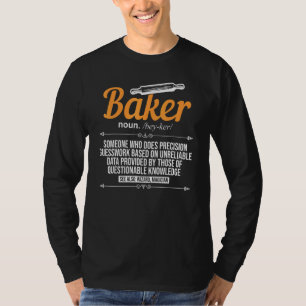 Baker Noun Definition Humour Baking Chef Culinary T-Shirt