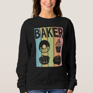 BAKER PASTEL COLORS DESSERTS PASTRY CHEF BAKING  T SWEATSHIRT