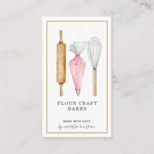 Baker Pastry Chef Baking Utensils Business Card