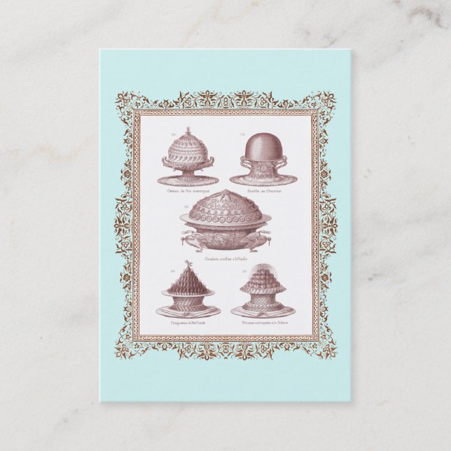 Baker, Pastry Chef's Vintage Style Business Card (Front)