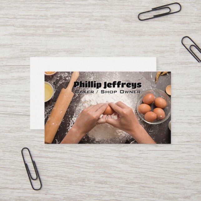 Baker Preparing Some Bread Business Card (Front/Back In Situ)