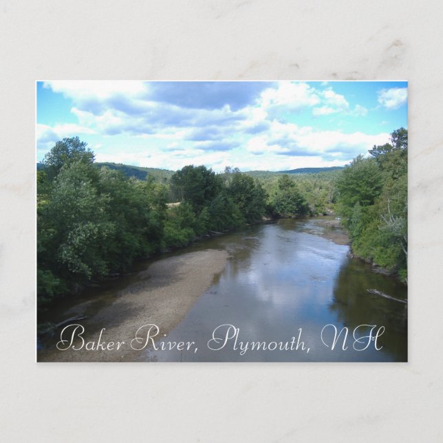 Baker River, Plymouth, NH Postcard (Front)