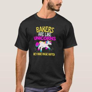 Baker Unicorn Magical Unicorn Baking Cook Men Wome T-Shirt