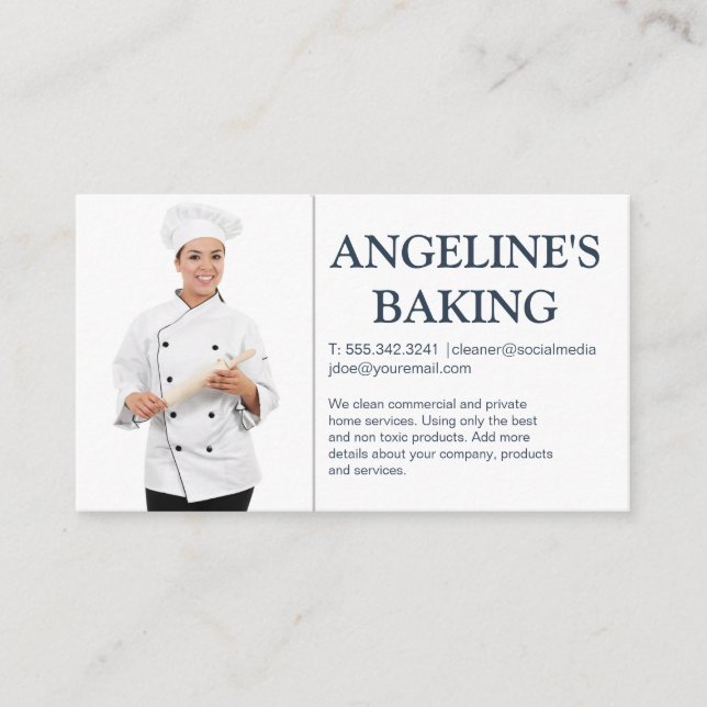 Baker with Rolling Pin Business Card (Front)