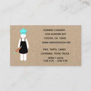 Baker with Rolling Pin Business Card