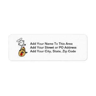 Baker With Rolling Pin Return Address Label