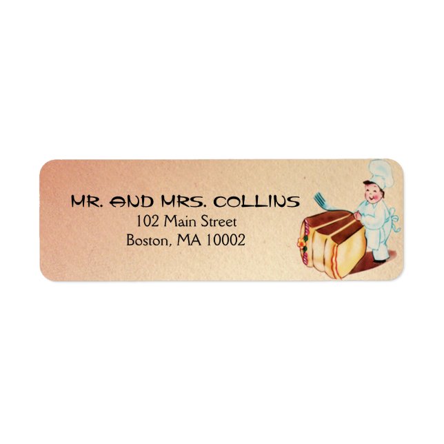 Bakers Cake Address Labels (Front)