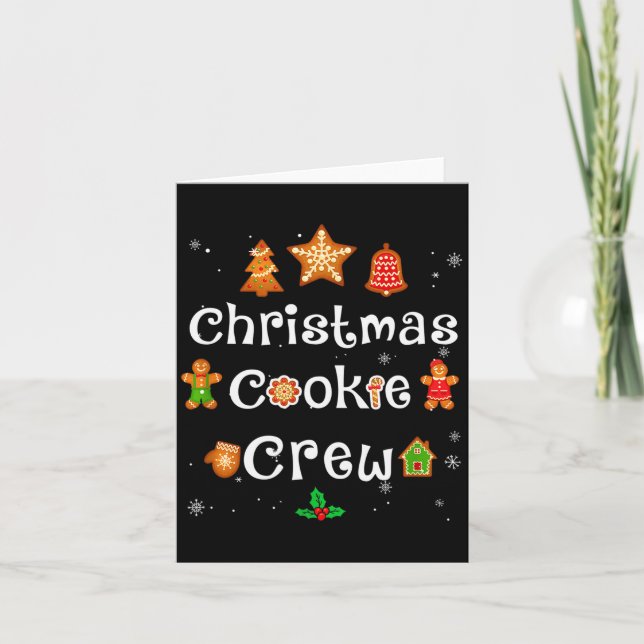 Bakers Christmas Cookie Crew Family Baking Team Ho Card (Front)