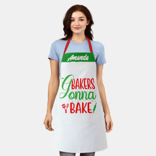 Bakers Gonna Bake Personalized Chef Name Christmas Apron