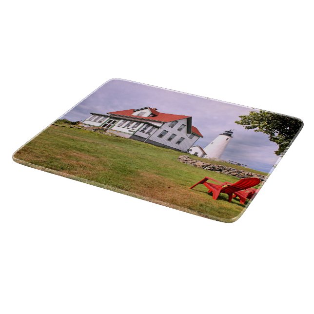 Bakers Island Lighthouse, MA Cutting Board (Corner)
