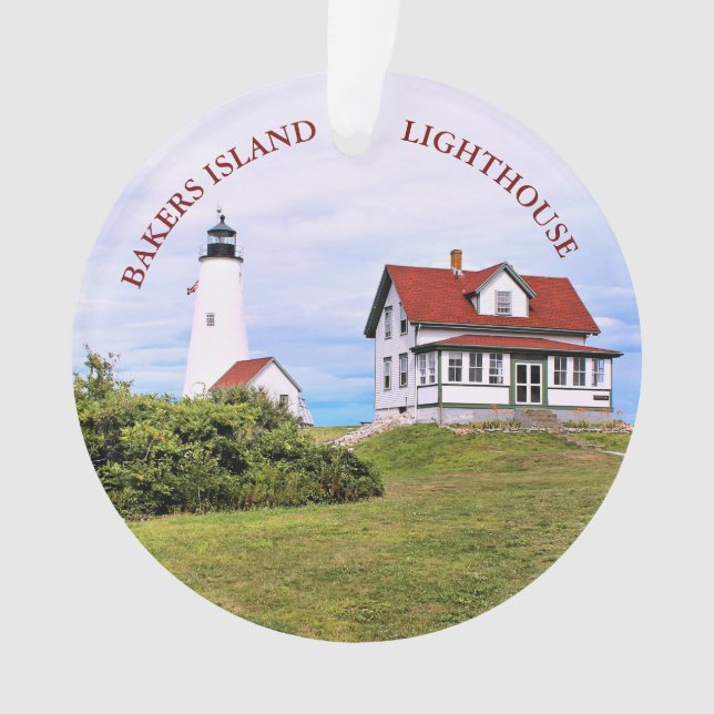 Bakers Island Lighthouse, MA Ornament (Front)