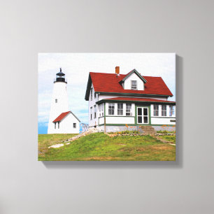 Bakers Island Lighthouse MA Wrapped Canvas