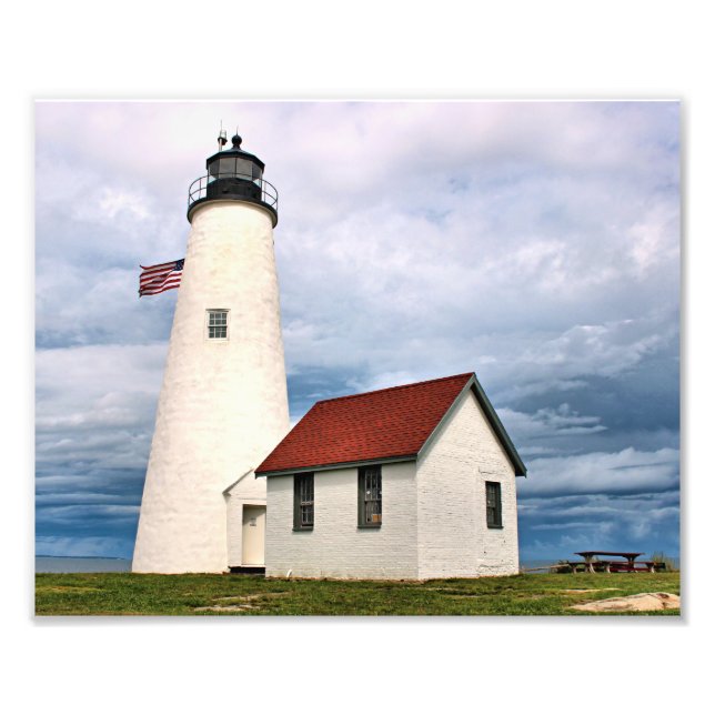 Bakers Island Lighthouse Massachusetts Photo Print (Front)