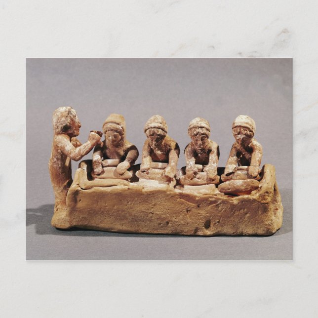 Bakers kneading dough at Thebes Postcard (Front)