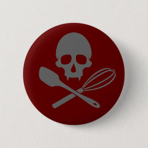 Baker's Skull 6 Cm Round Badge
