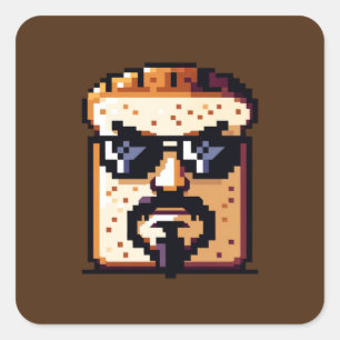 Baker's Thug Life - Unique Bread Making Art Square Sticker