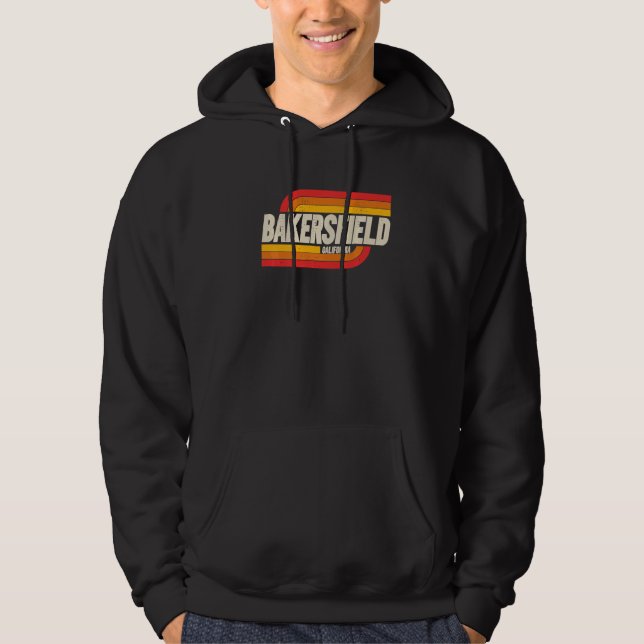 Bakersfield California Ca City Vintage Hoodie (Front)