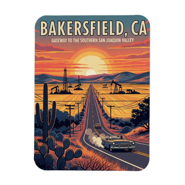 Bakersfield California Central Valley Magnet (Vertical)