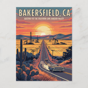Bakersfield California Central Valley Postcard