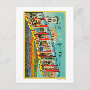 Bakersfield, California - Large Letter Scenes Postcard