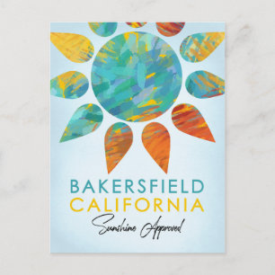 Bakersfield California Sunshine Travel Postcard