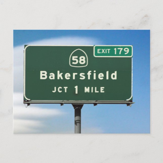 Bakersfield Exit Postcard (Front)