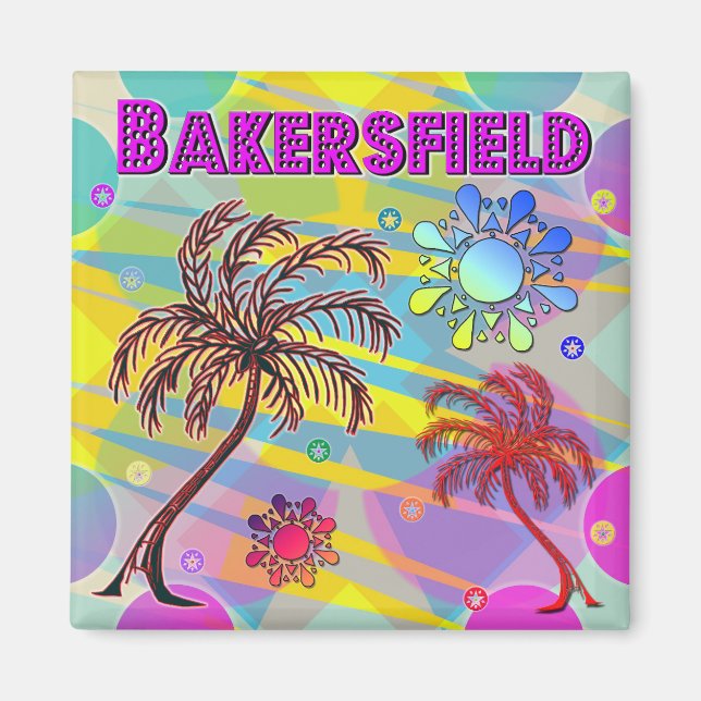 Bakersfield Happy and Hope Magnet (Front)