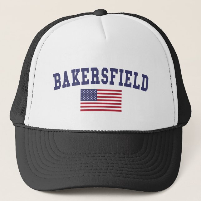 Bakersfield US Flag Trucker Hat (Front)