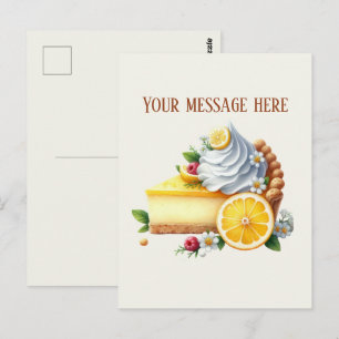 Bakery add message Business name lemon pie Postcard
