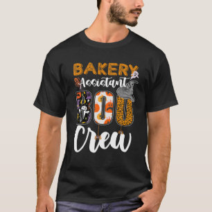 Bakery Assistant Boo Crew Halloween Matching Baker T-Shirt