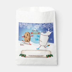 Bakery bags Christmas cookies milk personalised