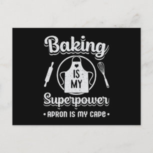 Bakery Bake Baking Baker Superpower Cake Gift Idea Postcard