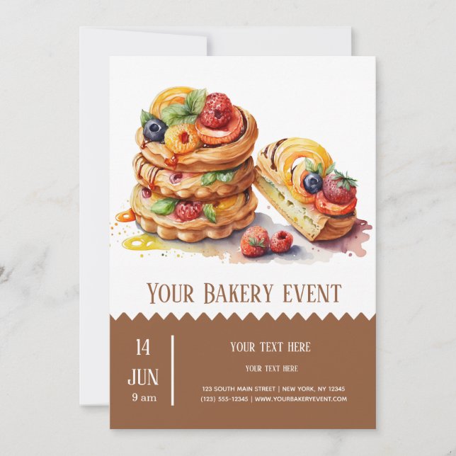 Bakery Bake event Invitation (Front)