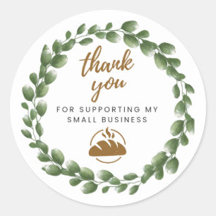 Bakery Baked Good Thank You Round Sticker