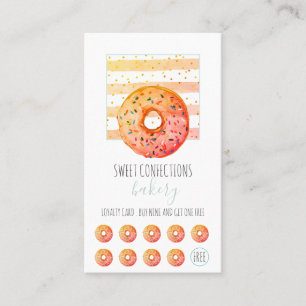 Bakery Baker Doughnut Pastry Chef Loyalty Card