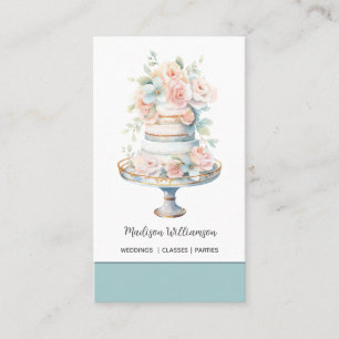 Bakery Baker Party Cakes Chef Catering OR Code Business Card