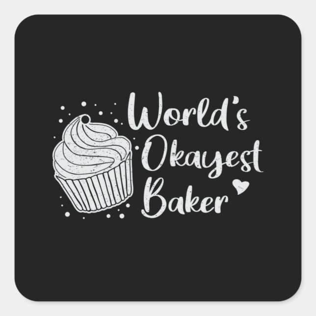 Bakery Baking Baker Bread Bake Cake Gift Idea Square Sticker (Front)