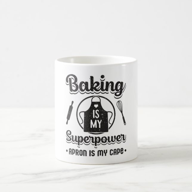 Bakery Baking Baker Superpower Cake Funny Gift Coffee Mug (Center)