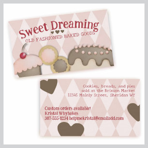bakery baking cupcake cookies cake business car... card