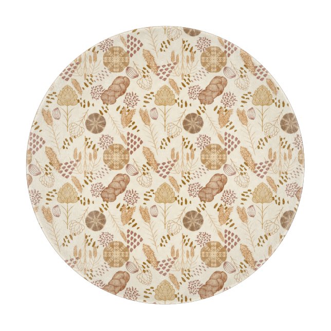 Bakery Bliss: Artisan Bread & Barley, Beige Cutting Board (Front)