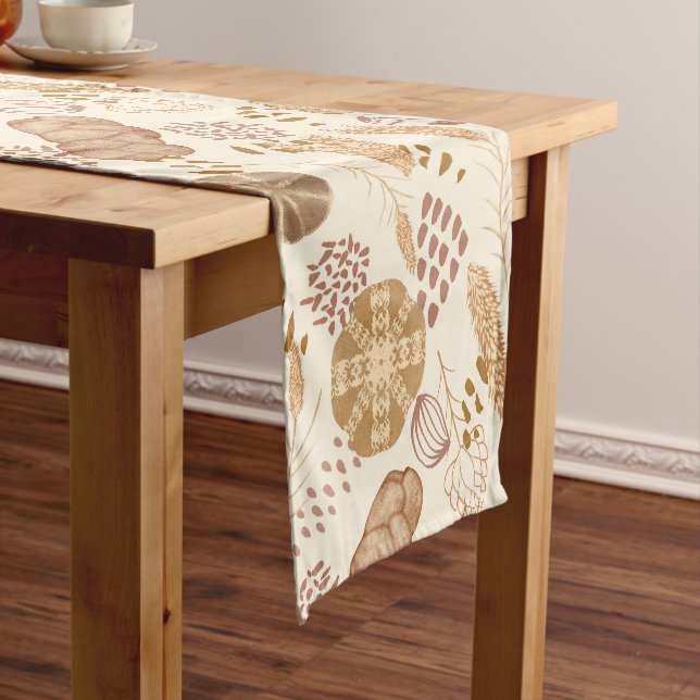 Bakery Bliss: Artisan Bread & Barley, Beige Short Table Runner (In Situ)