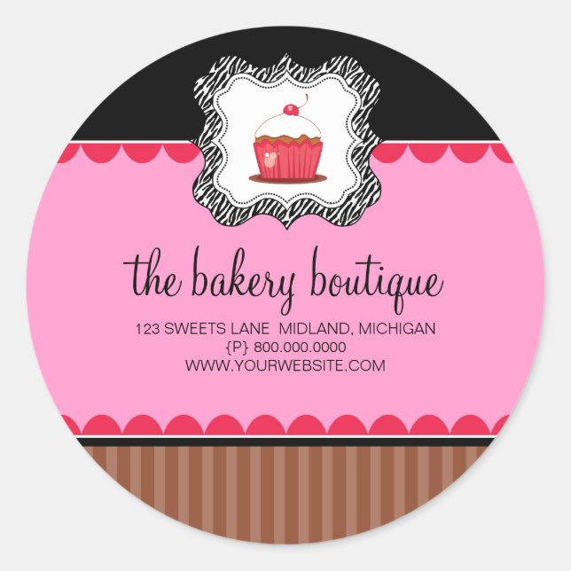 Bakery Boutique Business Stickers (Front)