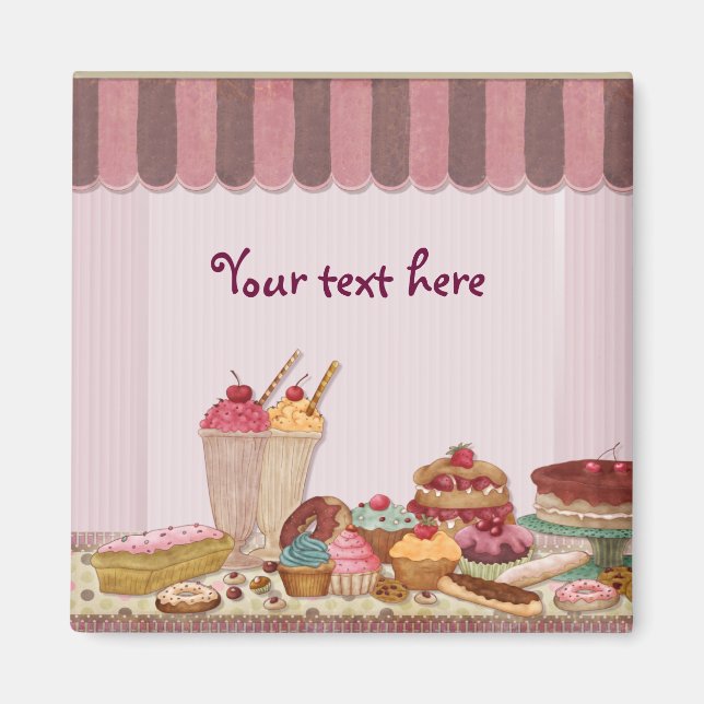 Bakery Boutique Cakes - Patisserie Magnet (Front)