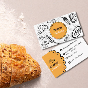 Bakery Bread Illustrations Business Card